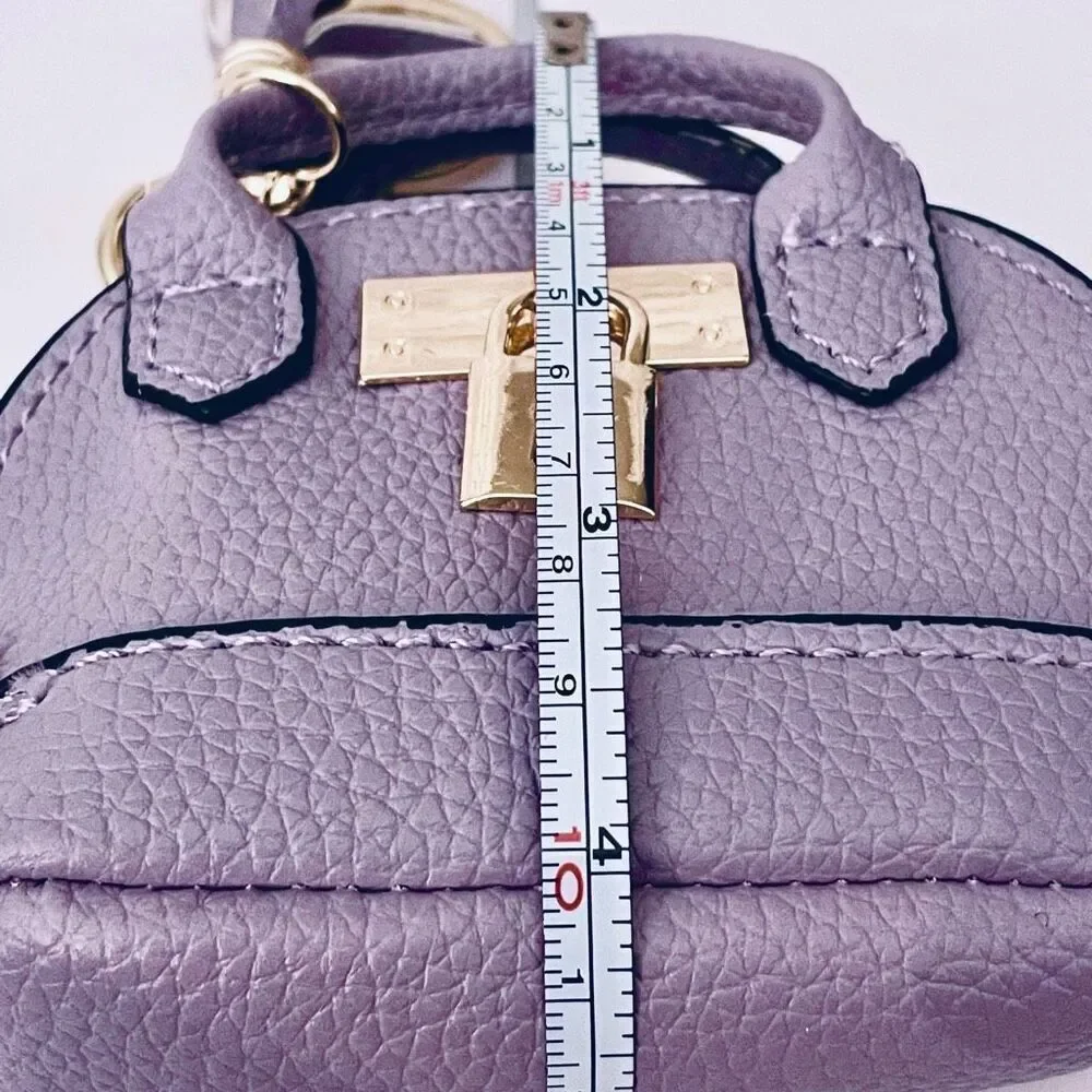 NWT Gorgeous Purple Pu Leather Purse Bag Charm Lobster Keyring Keyring Keyholder
